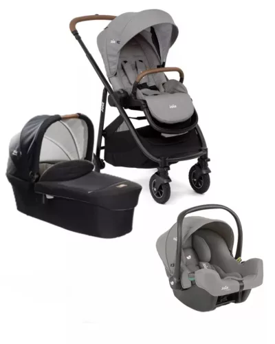 Joie Versatrax babakocsi szett 3in1 i-Snug 2 hordozóval és Ramble mózeskosárral - Pebble/Eclipse