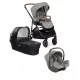 Joie Versatrax babakocsi szett 3in1 i-Snug 2 hordozóval és Ramble mózeskosárral - Pebble/Eclipse