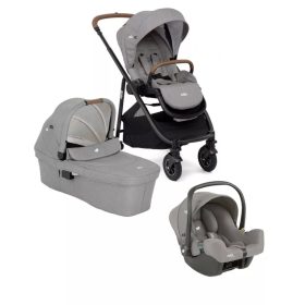   Joie Versatrax babakocsi szett i-Snug 2 hordozó + Ramble XL mózeskosár Pebble 