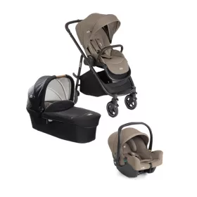   Joie Versatrax babakocsi szett 3in1 i-Snug 2 hordozóval és Ramble mózeskosárral - Cashew/Eclipse