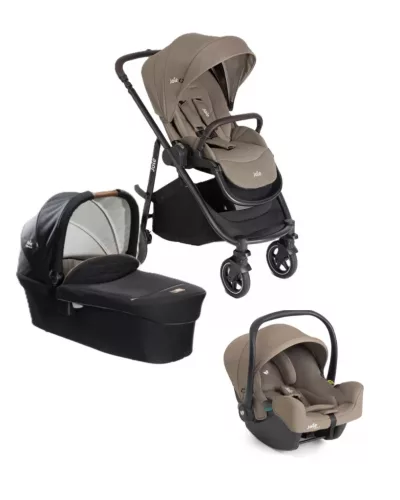 Joie Versatrax babakocsi szett 3in1 i-Snug 2 hordozóval és Ramble mózeskosárral - Cashew/Eclipse