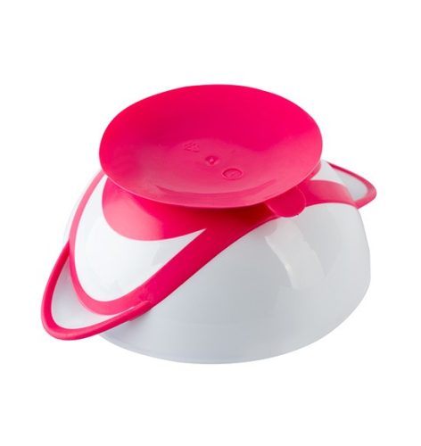 BabyOno fedeles tányér kanállal 1063/03 pink