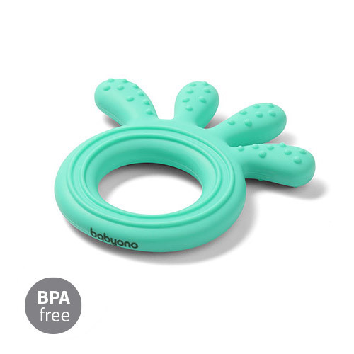 BABYONO szilikon rágóka OCTOPUS menta 826/03