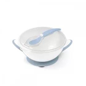   BabyOno tapadókorongos fedeles tányér kanállal - kék - 1063/05