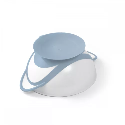 BabyOno tapadókorongos fedeles tányér kanállal - kék - 1063/05