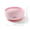 BabyOno tálka szilikon tapadó aljú pink 1481/02