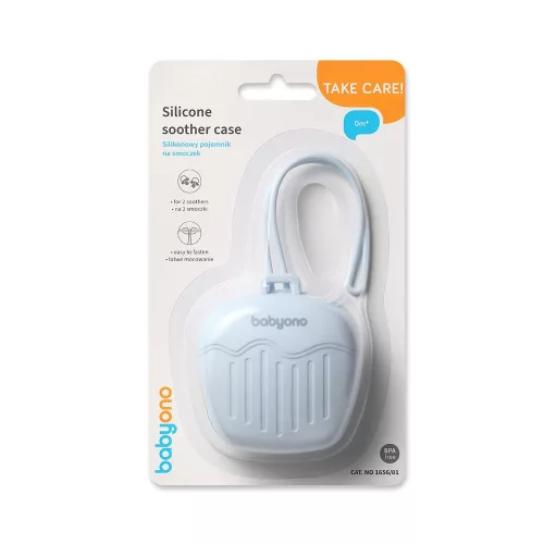 BabyOno szilikon cumitartó tok 2 cuminak – kék (1656/01)