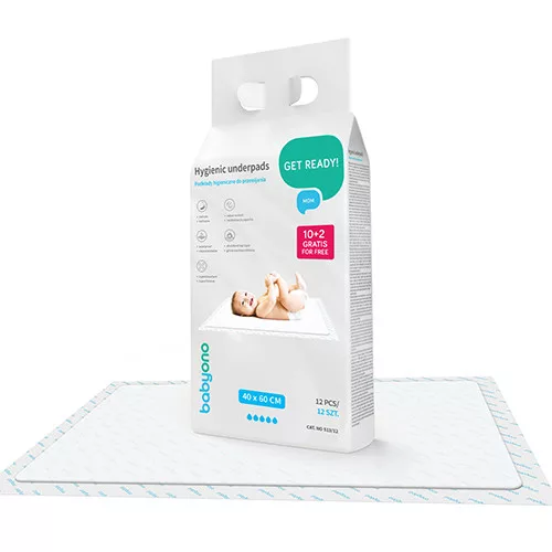 BabyOno eldobható pelenkázó alátét 40x60 cm - 12 db (10+2)