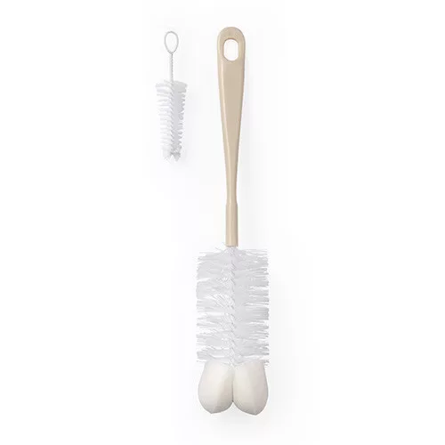 BabyOno cumisüveg és etetőcumi tisztító kefe szivaccsal + mini kefével - bézs 720/04