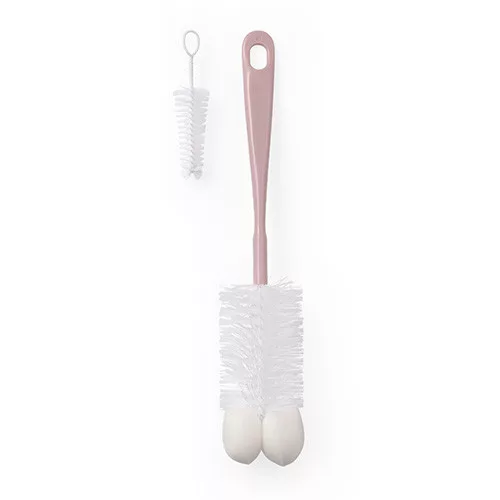 BabyOno cumisüveg és etetőcumi tisztító kefe szivaccsal + mini kefével - rózsaszín 720/05