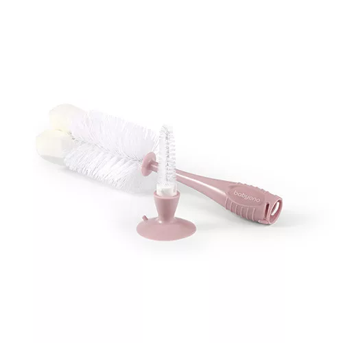 BabyOno cumisüveg mosókefe - tapadókoronggal - rózsaszín - 728/06