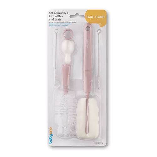BabyOno cumisüveg mosókefe szett - rózsaszín - 735/05