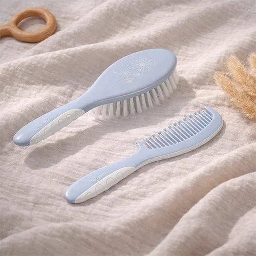 BabyOno baba hajkefe és fésű szett - puha sörtével - kék - 570/05