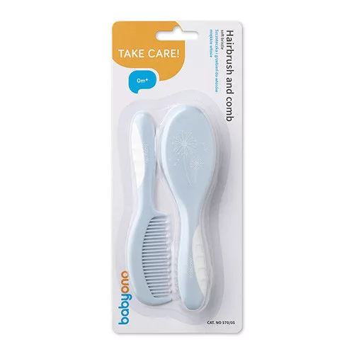 BabyOno baba hajkefe és fésű szett - puha sörtével - kék - 570/05
