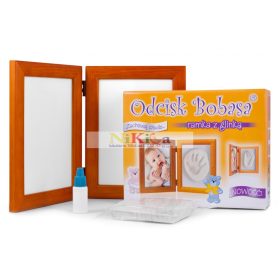 Láb, kéznyomat készítő szett - dupla keretes - barna