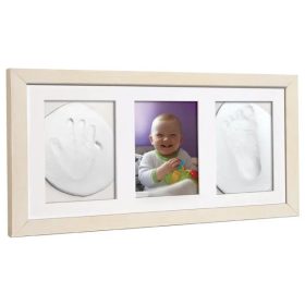 Láb, kéznyomat készítő szett - tripla keretes - fehér