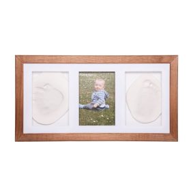 Láb, kéznyomat készítő szett - tripla keretes - barna