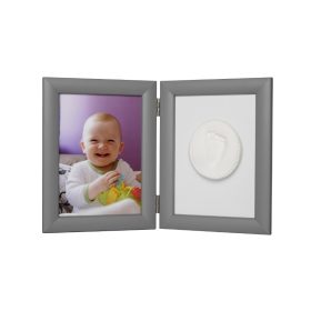 Láb, kéznyomat készítő szett - dupla keretes - szürke