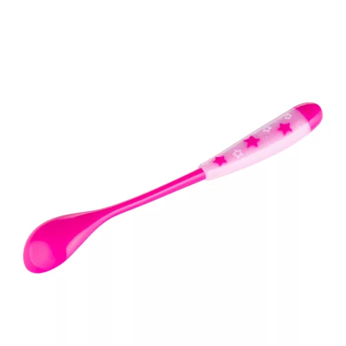 Canpol szilikon végű hosszú babakanál - pink -  56/582 