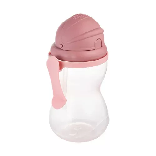 Canpol szívószálas kulacs 370 ml visszazárható - pink - 56/113