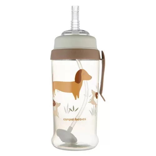 Canpol csöpögésmentes kulacs súlyozott szívószállal 350 ml DOGS - 56/510