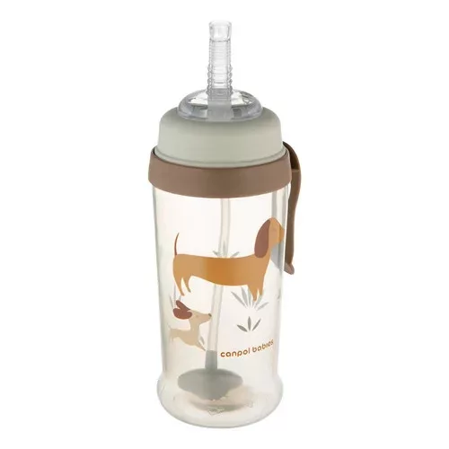 Canpol csöpögésmentes kulacs súlyozott szívószállal 350 ml DOGS - 56/510