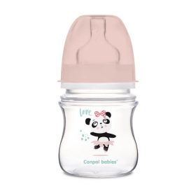  Canpol széles anti-colic cumisüveg 120 ml PP EasyStart Exotic pink