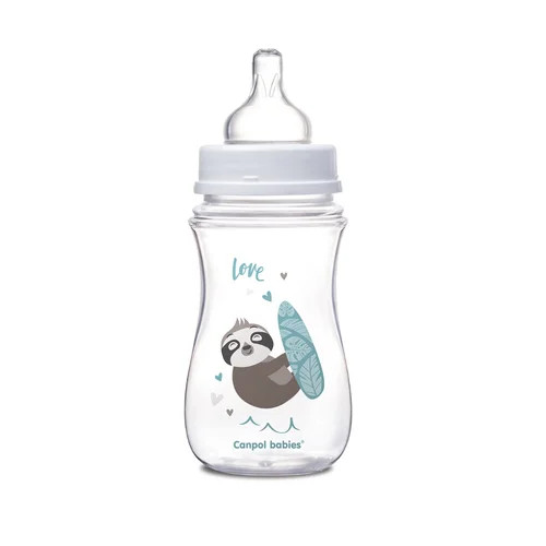 Canpol széles anti-colic cumisüveg 240 ml PP EasyStart Exotic kék