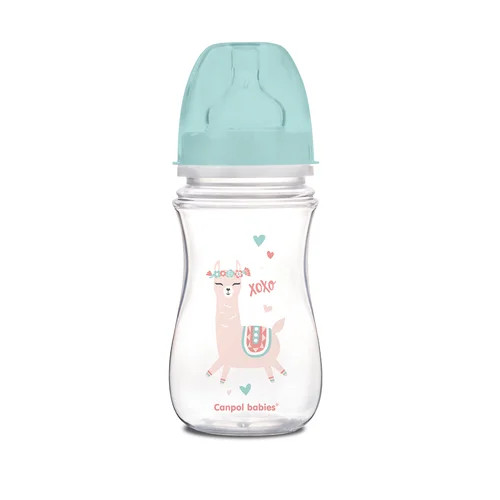 Canpol széles anti-colic cumisüveg 240 ml PP EasyStart Exotic zöld