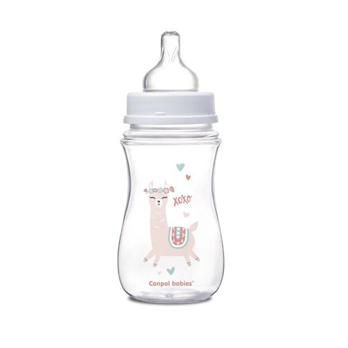 Canpol széles anti-colic cumisüveg 240 ml PP EasyStart Exotic zöld