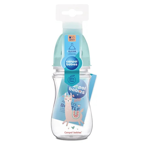 Canpol széles anti-colic cumisüveg 240 ml PP EasyStart Exotic zöld