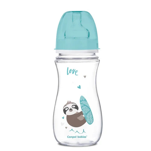 Canpol széles anti-colic cumisüveg 300 ml PP EasyStart Exotic kék