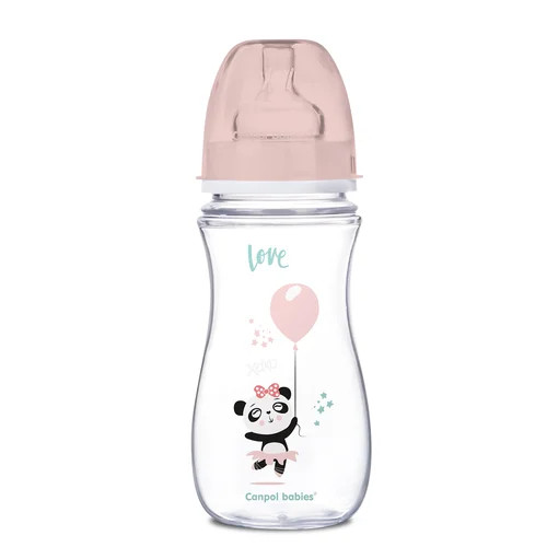 Canpol széles anti-colic cumisüveg 300 ml PP EasyStart Exotic pink