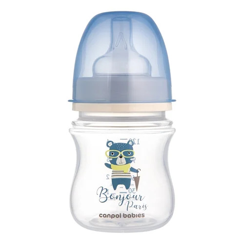 Canpol anti-colic 120 ml-es széles szájú cumisüveg Bonjour kék - 35/231