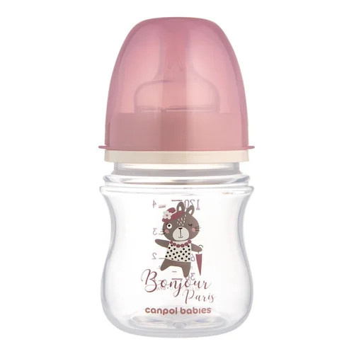 Canpol anti-colic 120 ml-es széles szájú cumisüveg Bonjour pink - 35/231