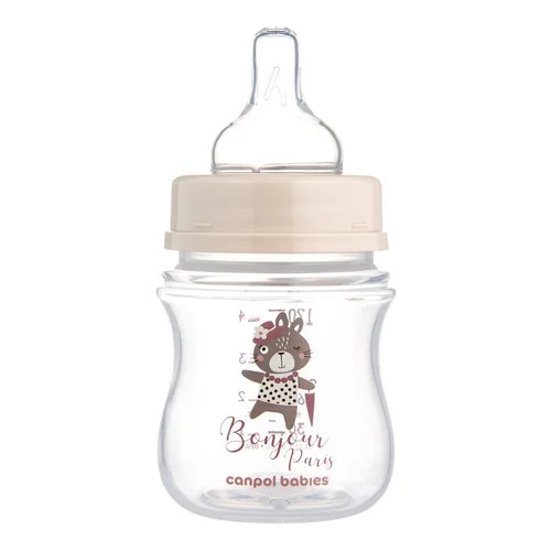 Canpol anti-colic 120 ml-es széles szájú cumisüveg Bonjour pink - 35/231