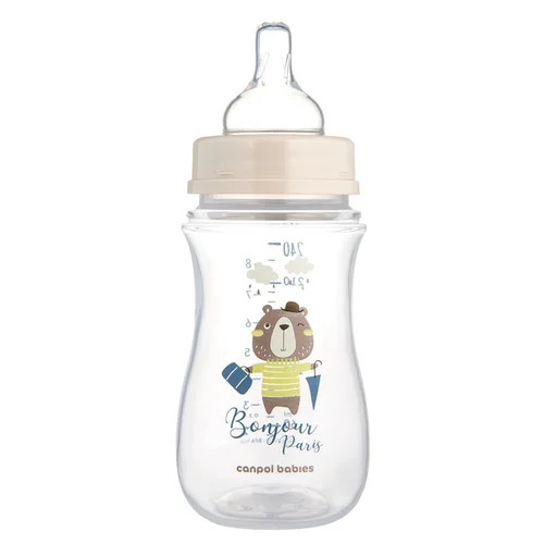 Canpol anti-colic 240 ml-es széles szájú cumisüveg Bonjour kék - 35/232