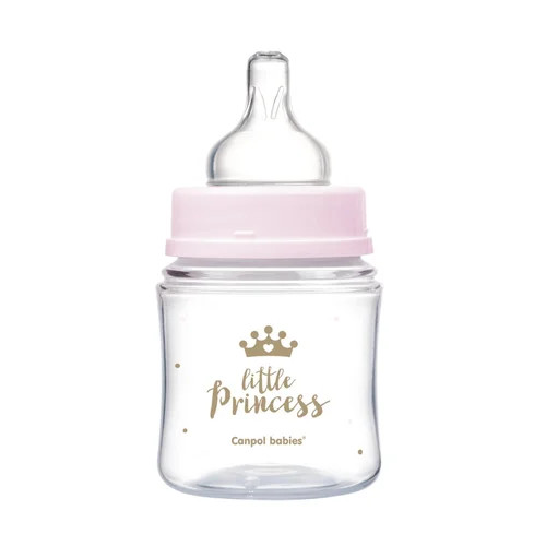 Canpol széles anti-colic cumisüveg 120 ml PP EasyStart ROYAL BABY pink