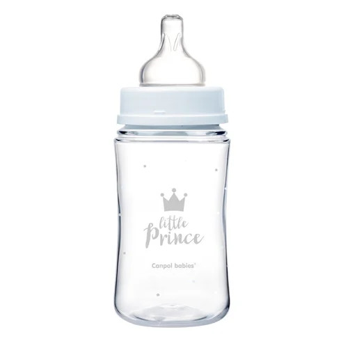 Canpol széles anti-colic cumisüveg 240 ml PP EasyStart ROYAL BABY kék