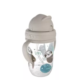   Canpol szívószálas csöpögésmentes füles itató 270 ml Exotic panda - 56/606