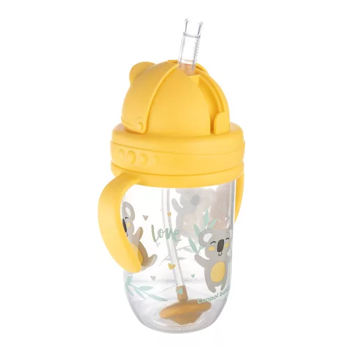 Canpol szívószálas csöpögésmentes füles itató 270 ml Exotic koala - 56/606