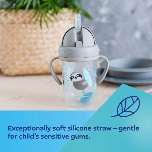 Canpol szívószálas csöpögésmentes füles itató 270 ml Exotic koala - 56/606