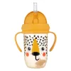 Canpol szívószálas itatópohár súlyozott szívószállal BabiesBoo gepárd 270 ml - 56/617