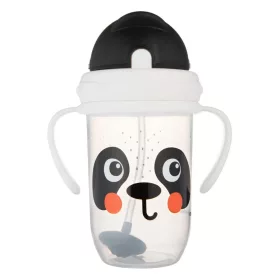   Canpol szívószálas itatópohár súlyozott szívószállal BabiesBoo Panda 270 ml - 56/617