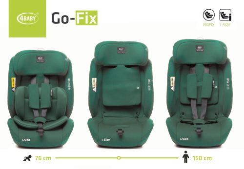 4Baby Go-Fix I-size 76-150 cm autósülés - dark green