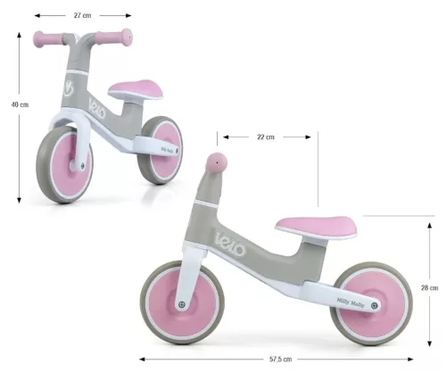 Milly Mally VELO futóbicikli - pink
