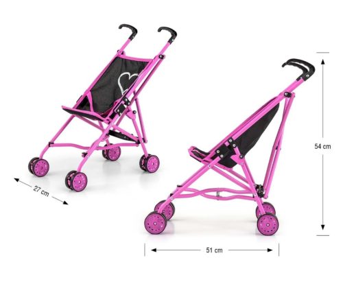 Milly Mally Julia játék babakocsi - Prestige Black