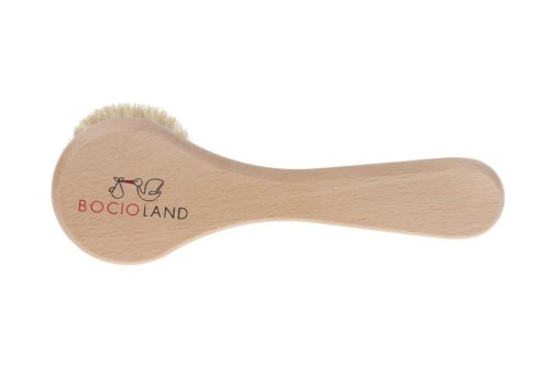 Bocioland fanyelű természetes sörtéjű koszmó kerek hajkefe újszülötteknek