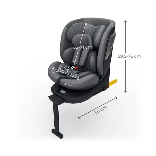 Kinderkraft gyerekülés I-360 Plus 2 i-Size Isofix 40-150cm - szürke