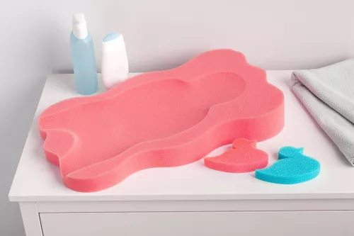 Babatartó szivacs babakádba újszülöttnek pink - 2 db szivaccsal - maxi